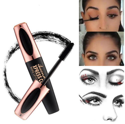 Long Curling Mascara Makeup Eyelash Black Waterproof Fiber Mascara Eye Lashes - SkinPerfectors
